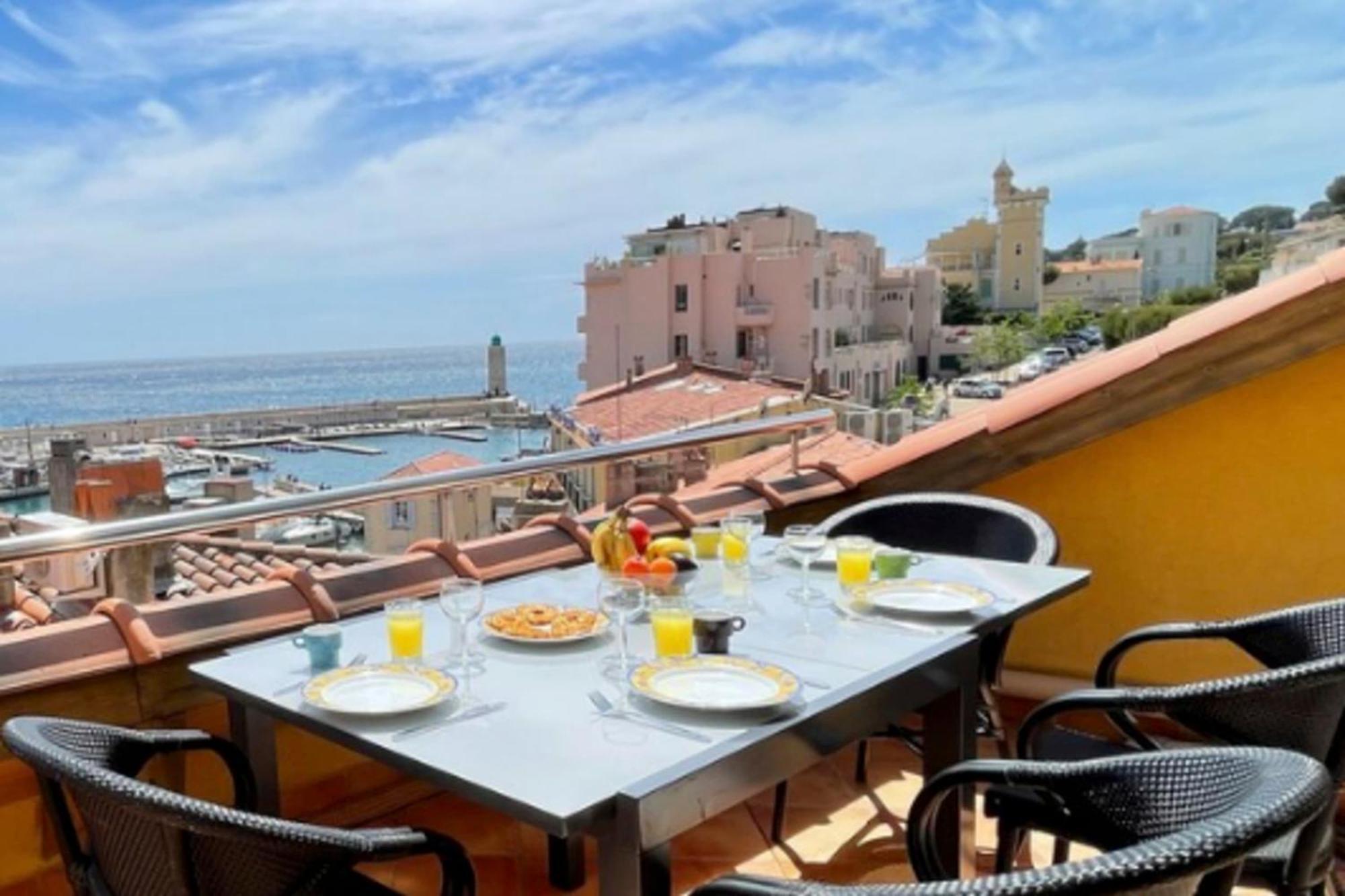 La Perle De Cassis - Terrace With Sea View Apartment Екстериор снимка